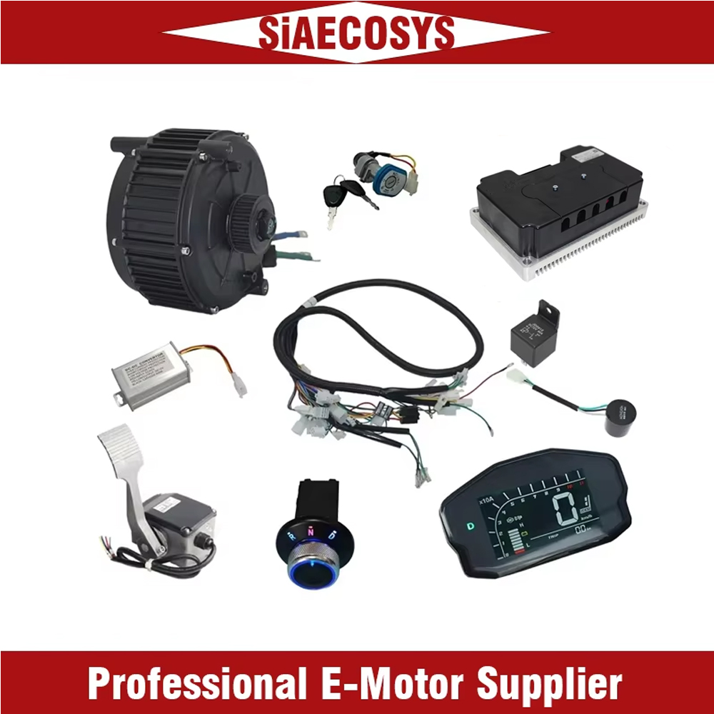 طقم محرك متوسط السرعة 5000 وات - مراجعة Mid Drive Motor Kit 72V 5000W وسعره
